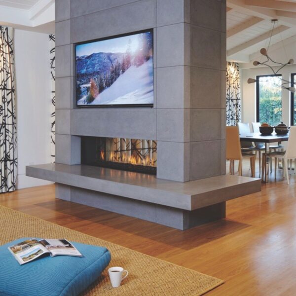 Stock Image - Ortal Gas Fireplace See-Thru