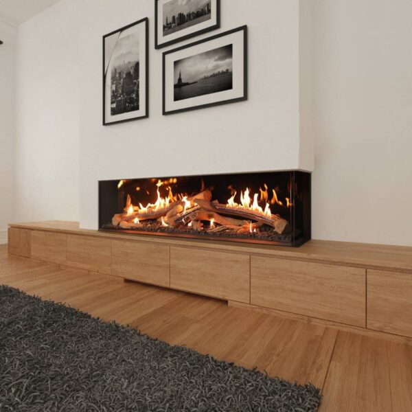 Stock Image - Ortal Gas Fireplace Corner
