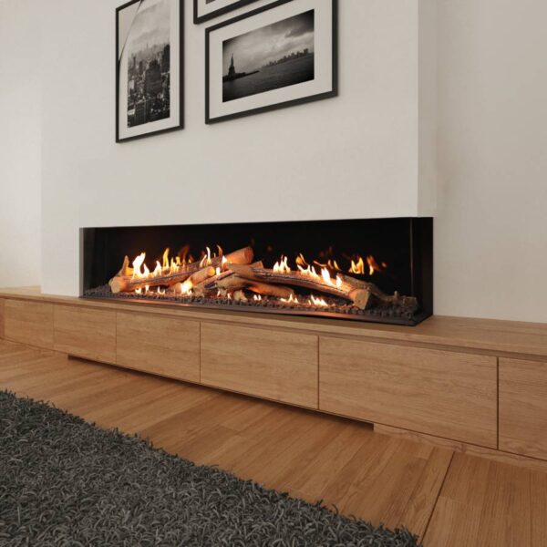 Stock Image - Ortal Gas Fireplace Corner