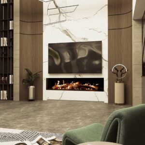 Stock Image - Ortal Gas Fireplace Linear