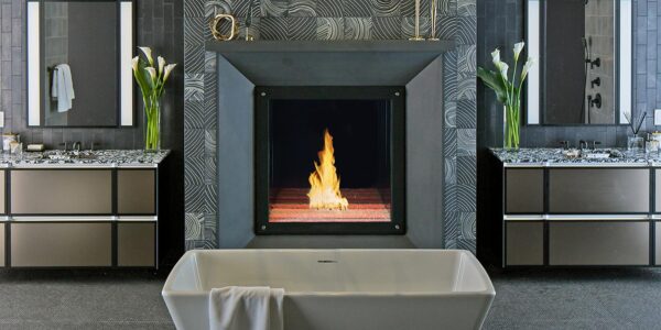 Stock Image - DaVinci Gas Fireplace|Outdoor Fire Square