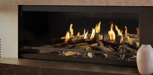 Stock Image - NetZero Electric Fireplace Bay|Burner Insert|Contemporary|Corner|Island|Linear|Peninsula