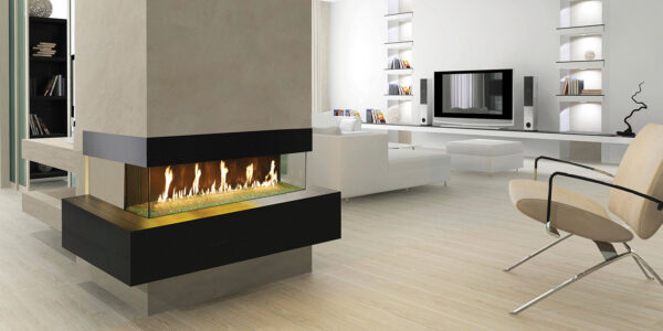 Stock Image - DaVinci Gas Fireplace|Outdoor Fire Linear