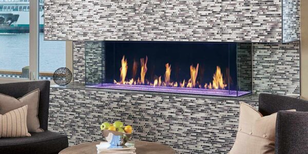 Stock Image - DaVinci Gas Fireplace|Outdoor Fire Linear