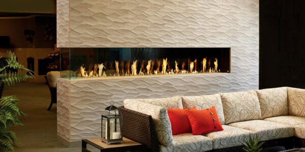 Stock Image - DaVinci Gas Fireplace|Outdoor Fire Linear