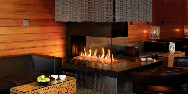 Stock Image - DaVinci Gas Fireplace|Outdoor Fire Linear