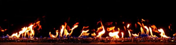 Stock Image - Earthcore Gas Fireplace Masonry Fireplace