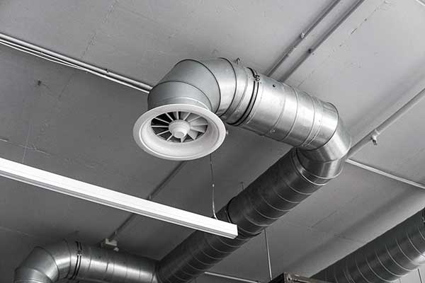 Air Ducts And Ventilation On The Ceiling