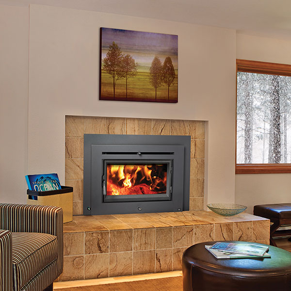 Original Photo-Travis Industries Lopi Wood Stove-DJ Cross Inc. Travis Industries Lopi Wood Stove