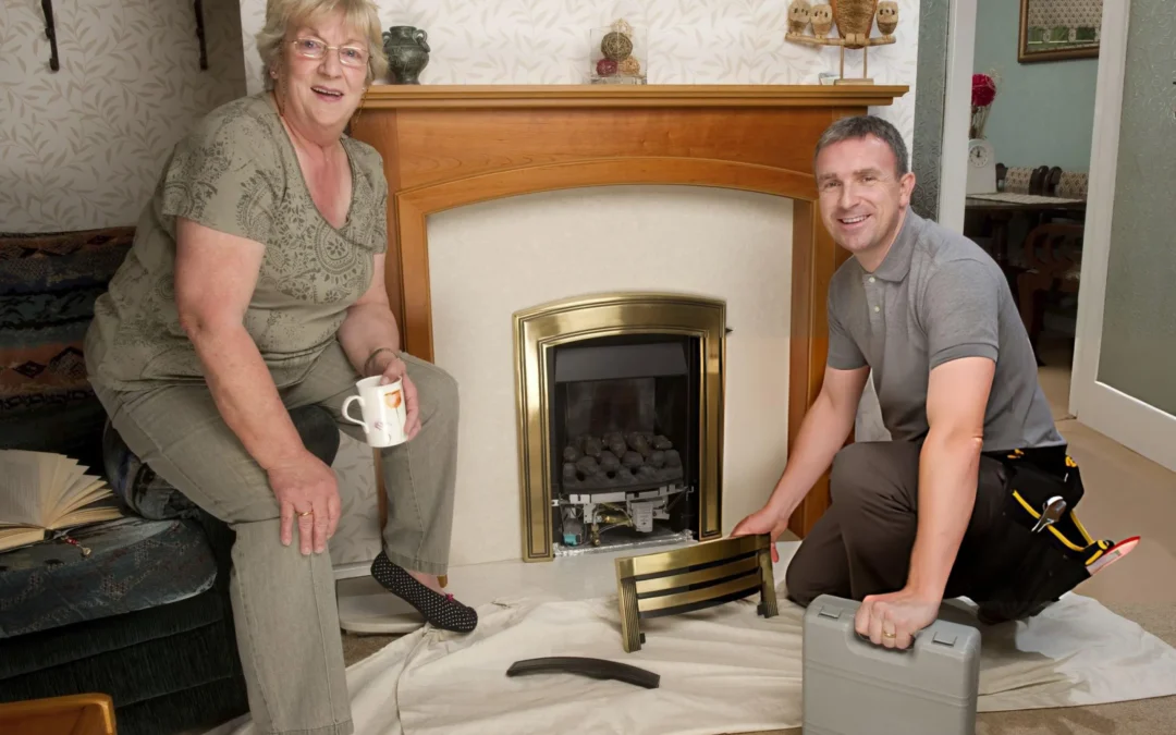 Professional gas fireplace cleaning